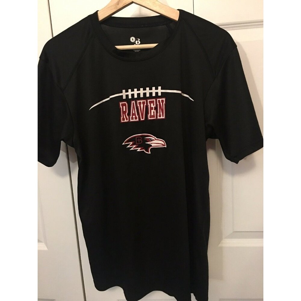 Badger Sport‎ NFL Baltimore Ravens Shirt Sz S Black Polyester